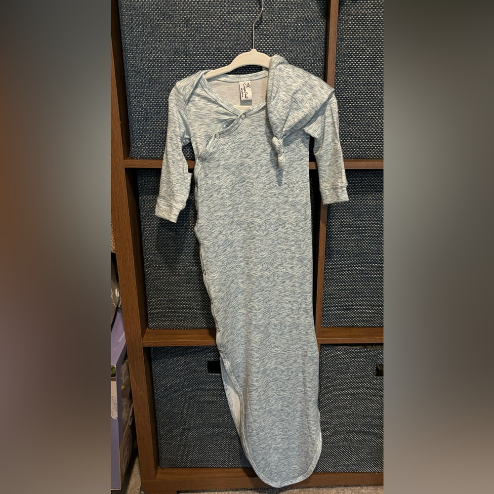 NWOT Copper Pearl Knotted Gown & Hat